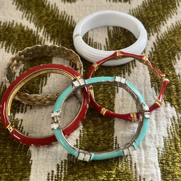 •VINTAGE LOT/5 VINTAGE HINGED CUFF BRACELET NAPIER MONET• - Picture 3 of 6